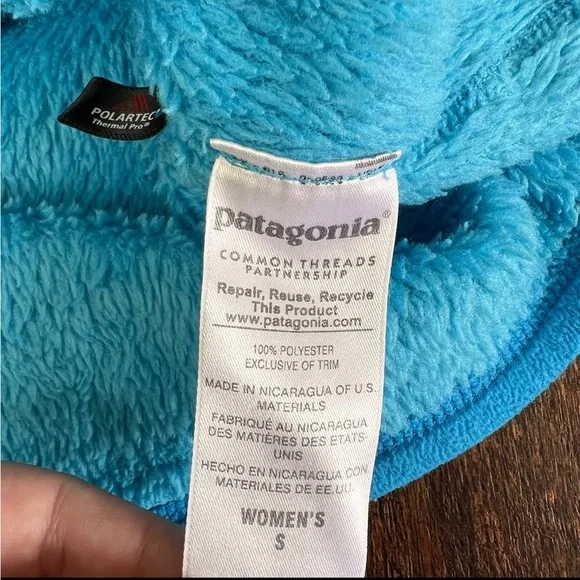 Womens Patagonia polartec thermal pro *rare* blue pullover size small - Picture 4 of 6
